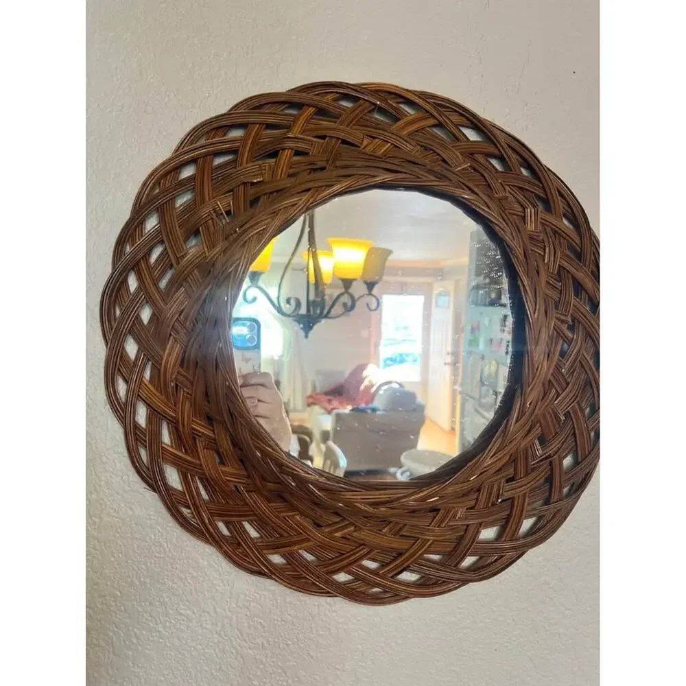 Woven Rattan Wall Mirror